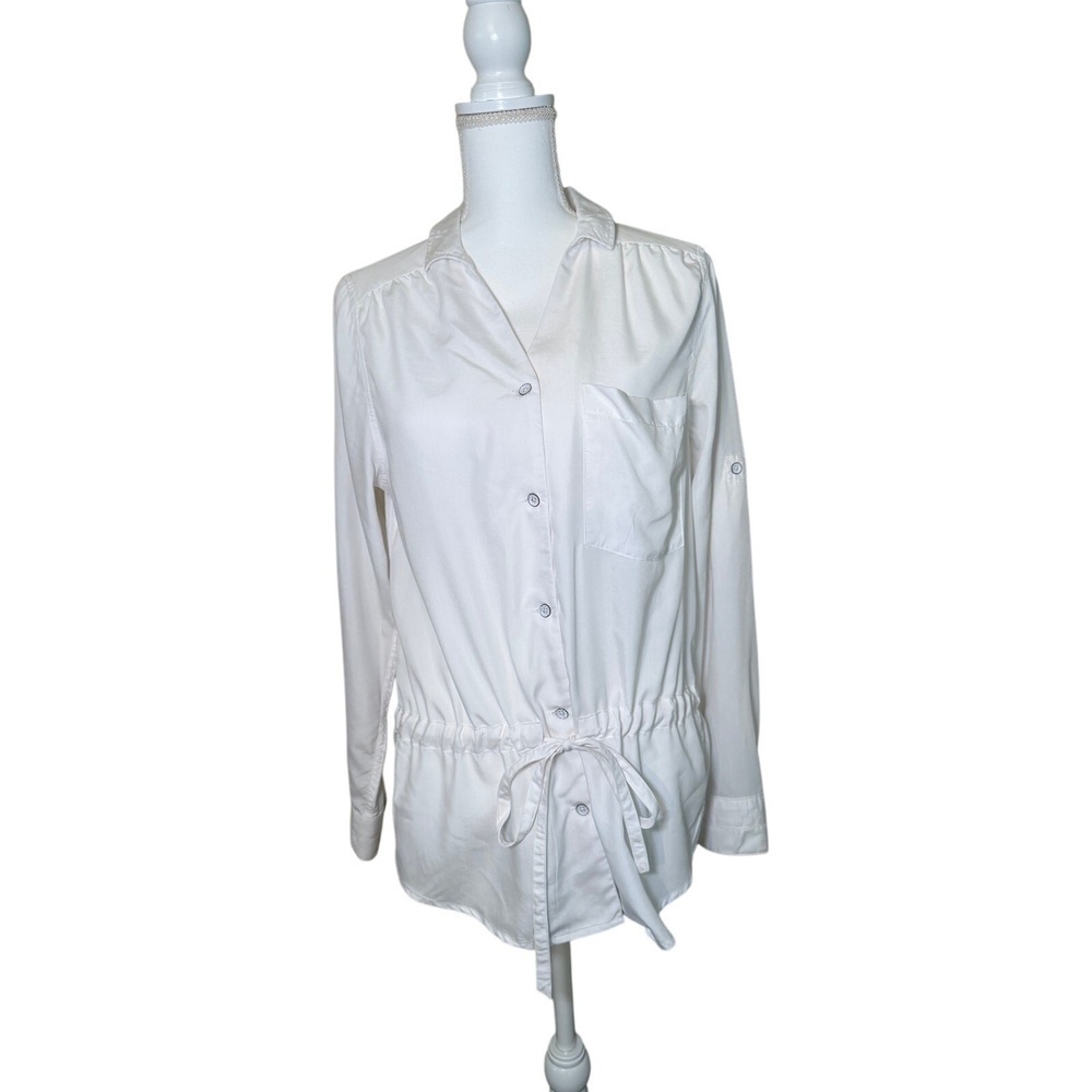 Rag & Bone White Drawstring Tunic Shirt - Size Small